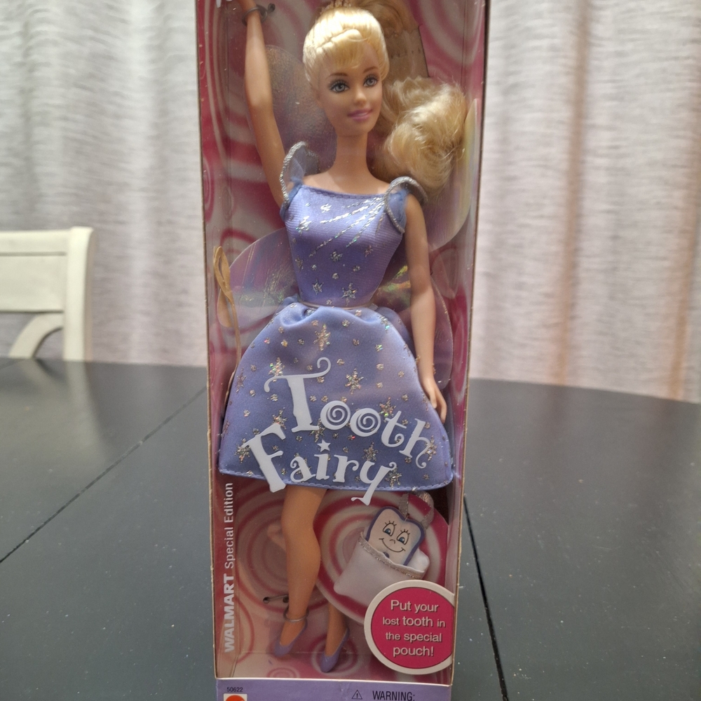 Mattel Retro Barbie Tooth Fairy Doll with Purple Dress & Accesories